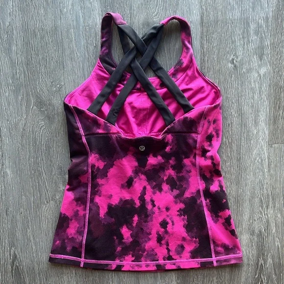 Lululemon Tank Top ✧ Pink and Black ✧ Size 6 - Picture 2 of 4